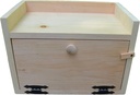 Rustic Pine Countertop Bread Box with Top Shelf, 16 x 10 x 11.25 inches