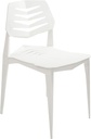 Sunnydaze Plastic Outdoor Dining Chair - Matisse Polypropylene All-Weather Patio Chair for The Kitchen, Porch, or Deck - White