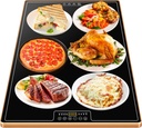 TOPRATED Large Electric Warming Tray(32x18 inch)，Commercial Metal Food Warmer with Thermostat and Full Surface Heating, Food Warming Mat with 8 Temperature Modes for Parties Buffet,Catering Hot Plate
