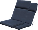 Outdoor/Indoor Adirondack Chair Cushions, High Back Patio Chair Cushion, Patio Furniture Replacement Cushion - Set of 2 Dark Blue