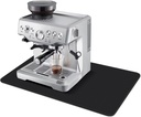 Waterproof Coffee Mat, 23.6 x 15.7 Inch Espresso Machine Bar Accessories, with Hide Stain Rubber Backed, Dish Drying Mat with Easy Clean Surface for Kitchen Counters, Black
