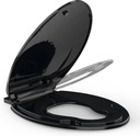 Toilet Seat, Elongated Toilet Seat with Toddler Seat Built-In, Slow Close, Easy Clean, Easy Installation & Release