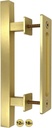 Rio Salto 12-Inch Brushed Brass Vintage Gold Barn Door Handle Kit Closet Door Handle Stainless Steel Pull Handle Flush Handle Set Large Sliding Door Handles (1-Pack, 12")