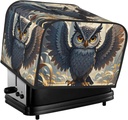 Toaster Cover 2 Slice Appliance Cover Toaster Dust Cover Anime Owl Toaster Cover Super Soft Kitchen Small Dust Covers Bread Machine Covers with Pockets 14.4" x 8.3" x 10.6"