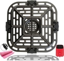 2QT Air Fryer Crisper Tray Plate for 2QT Instants Vortex Mini Air Fryers, Upgraded Air Fryer Grill Pan Plate Rack Insert Grate Shelf Grid for 2QT Instants Air Fryer, Nonstick, Dishwasher Safe