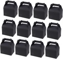 FRCOLOR Kraft Paper Present Boxes for Party Favors Cupcake Boxes Black Cardstock 12 Pack