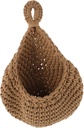Teardrop Wall Hanging Basket Storage for Fruits Vegetables and More Bohemian Jute Rope Design for Kitchen Home Decor Medium Khaki