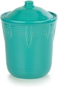 Fiesta® Medium Chevron Canister (2 qt) – Durable Ceramic, Lead-Free, Dishwasher/Microwave/Oven Safe – Made in USA Dinnerware - Turquoise