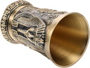 VICASKY Vintage Copper Goblet Small Metal Drinks Cup for Whiskey Cocktails and Wine Reusable Barware for Home Decor and Gift Giving Unique Egyptian Style Shot Glass