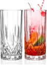 Barski Highball Glass - Drinking Glasses - Set of 2 - Hiball Tumblers - Glass Crystal Tumbler - for Water, Juice, Beer, Mixed Cocktails, Mojito Glass, Tom Collins Bar Glassware, 13 oz, Made in Europe