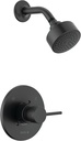 Delta Modern 14 Series Shower Faucet Set, Matte Black Shower Head and Handle Set, Valve Trim Kit, Matte Black T14259-BL-PP (Valve Not Included)