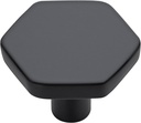 10 Pack Black Cabinet Knobs, Kitchen Cabinet Knobs Solid Closet Pulls for Kitchen Drawers, Hexagon Dresser Pulls for Closet Hardware 1.1"