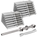 BLIKA 100 Pack 1/8" Cable Railing Swage Threaded Stud Tension End Fitting Terminal for 1/8" Deck Cable Railing Hardware, T316 Stainless Steel, Swage Threaded Terminal for 2"x2" Wood/Metal Posts