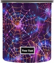 ALAZA Halloween Purple Spider Kitten Cats Airtight Coffee Bean Canister Customed 30oz Food Storage Containers with Lids For Gournd, Tea, Sugar, Flour, Rice, Cereal, Candy Cookie Jar