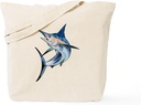 CafePress Marlin Fish Tote Bag Reusable Natural Beige Canvas Shopping Bag