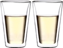 Amlong Crystal Double Wall Glass Tumbler, Highball Glass for Beer/Cocktail/Lemonade/Iced Tea, 14 oz, Set of 2