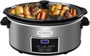 Magnifique 8-Quart Digital Programmable Slow Cooker with Timer - Small Kitchen Appliance for Family Dinners - Serves 10+ People - Heat Settings: Keep Warm,