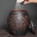 Wzglod Dry Food Flour Sugar Rice Storage Box, Grain and Rice Storage Ceramic Container, Food Airtight Storage Porcelain, for Flour, Rice, Nuts, Snacks