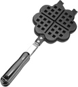 FLEXMAN Waffle Baking Mold, Aluminum Alloy Heart Shape Household Kitchen Gas Nonstick Coating Heating Pan Waffle Maker Pan Mould Mold Press Plate Baking Tool