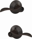 Schlage F51A ACC 716 Accent Door Lever, Keyed Entry Lock, Aged Bronze