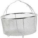 Sturdy Round Wire Frying Basket Deep Fry Drainer Rack Food Steam Basket