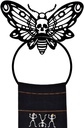 MAYJOYDIY Death Head Moth Metal Towel Ring Halloween Skeleton Insects Towel Holder Bath Towel Ring Black Art Towel Rack for Bathroom Kitchen Towel Hanger Home Decors Gift