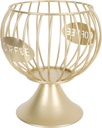 Storage Holder Iron Fruit Basket Coffee Organizer Large Capacity Space Saving Golden Color