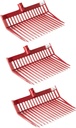 Little Giant PDF103RED 13 Inch DuraFork Polycarbonate Attachable Pitchfork Tool Replacement Head with Angled Tines, Red (3 Pack)