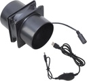 Adjustable Speed USB Powered Inline Duct Fan Ventilation 73mm Connectors For Electronic Workshops Plant Tents Inline Duct For Printer Enclosures