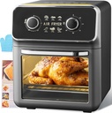 7 in 1 Air Fryer 8QT, 1350W Compact Family Size Airfryer with 1H Timer & 32-400°F Temp Control, 85% Less Oil, Roast, Bake, Broil, Dry, Reheat & Toast, Easy-View Window, Auto Shutoff, Recipes