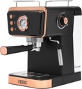 HADEN Barista Brew Espresso Coffee Machine, Stainless Steel Espresso Maker with Milk Frother and Steamer Function and 1.5L Water Tank, Black & Copper
