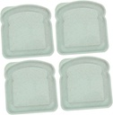 4pcs Sandwich Box Lids Reusable Outdoor Lunch Containers Compartment Food Storage Case for Bread Toast and Slices Easy Storage