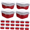 40sets Aluminum Foil Cake Boxes for Baking Tiramisu Moulds Sturdy and Practical Aluminum Pans for Home Camping and Food Storage Design