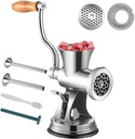 Manual Mini Meat Grinder Food Processor Grinder Portable Chopper Blender Sausage Filler Stainless Steel for Beef Fish Home