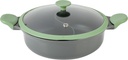 Kenmore Theodore 6.5 QT Cast Aluminum Everyday Pan Hot Pot W/Dividers, Nonstick Interior, and Lid