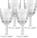 Komorebi Shatterproof Acrylic Wine Glasses - Unbreakable Plastic Goblets, BPA-Free & Drop-Proof Glassware - Elegant Drinkware for Indoor & Outdoor Use - 14oz, Set of 4 (Clear)