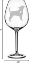 MIP Brand Wine Glass Goblet Cute Chihuahua With Heart (20 oz Jumbo)