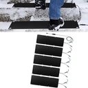 Outdoor Heated mat Walkway Snow Melting mats，1/2/3/4/5 pcs ，Outdoor Stairs- with Power Cord Non Slip Rubber Heated Mat for Winter Outdoor Stairs, Steps, Doorwa(5 Pcs,25.4x120cm/10x48in)