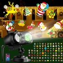 JACKYLED Halloween Christmas Projector Light, Outdoor 2-in-1 HD Holiday Projector Light Outdoor with Remote Control, Timers, IP65 Waterproof (12 Slides, 10 Colors)