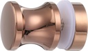 uxcell Glass Door Handles, Round Sliding Shower Doors Knob Single Side Pull Handles with Screw Hardware Replacement Parts for 6-18mm Bathroom Glass Door（Rose Gold，Umbrella Type）