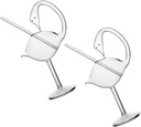 2Pcs Swan Shape Cocktail Glass Transparent Goblet for Beer Juice and Cocktails for Daily Use Bars and Decorations Capacity