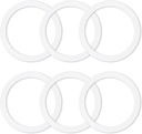 6 Pcs Gasket Seal Rings for Bialetti Moka Express Dama 6 Cups - Spare Food Grade Silicone Sealing Rings for Aluminium Stovetop Coffee Maker Pots (Better Than Rubber)