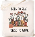 Book Lovers Gifts Book Canvas Tote Bag, Book Accessories Gifts for Book Lovers Women Book Tote Bag, Book Gifts