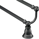 Moen YB5422WR Kingsley 24-Inch Bathroom Double Towel Bar, Wrought Iron