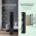 Oscillating Air Cooler for Home Office with Timer, 3-in-1 Evaporative Ice Cooling Tower Fan Humidifier with 3 Modes, LED Display