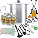 Canning Pot-Canning supplies starter kit, Stainless Steel Canning Tool Kit，Water bath canner with rack for canning.