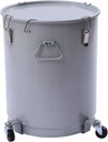 60L/16Gal Fryer Grease Bucket Silver Deep Fryer Oil Disposal Caddy Steel Fryer Oil Bucket Bacon Grease Container Oil Container Cooking Oil Filter Oilless Turkey Fryer w/Lid & Filter Bag