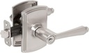 Delaney Hardware Florini Entry Lock, Fits Door 1-3/8 to 1-3/4 in. Thick, Satin Nickel – Reversible Left/Right-Handed Front & Garage Door Lever – Easy to Install Lock
