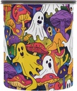 ALAZA Halloween Ghosts Mushroom Airtight Coffee Bean Canister 30oz Food Storage Containers with Lids For Gournd, Tea, Sugar, Flour, Rice, Cereal, Candy Cookie Jar