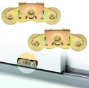 2 Pack Gliding Patio Door Tandem Roller Assembly Fits for Andersen P/N #1997061 (1982 to P) & Replaces #1273704 (1964 to 1982), 1-1/4" Steel Ball Bearing, Side Adjustable